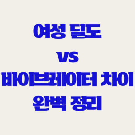 여성 딜도와 바이브레이터의 차이 정리